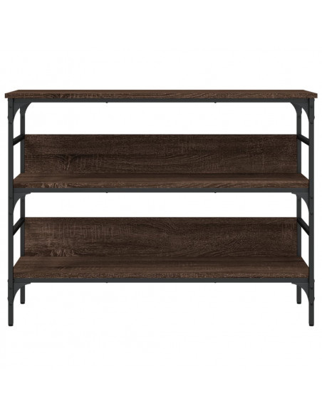 Tavolino Consolle Rovere Marrone 100x32x75 cm Legno Multistrato