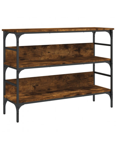Tavolo Consolle Rovere Fumo 100x32x75 cm Legno Multistrato