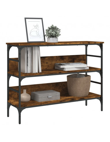 Tavolo Consolle Rovere Fumo 100x32x75 cm Legno Multistrato