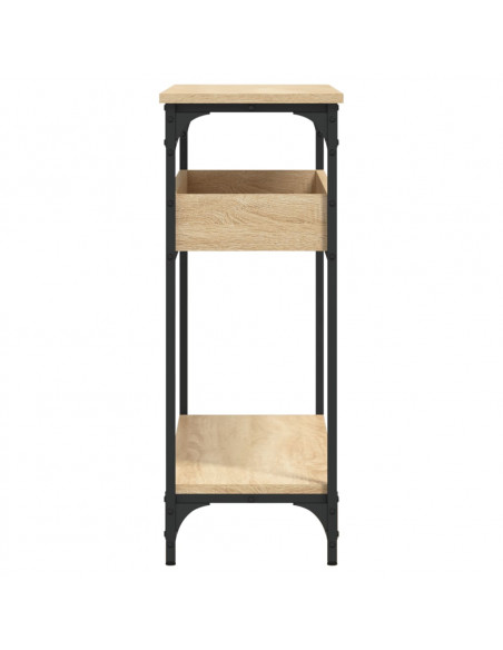 Tavolo Consolle Ripiano Rovere Sonoma 100x29x75cm Multistrato
