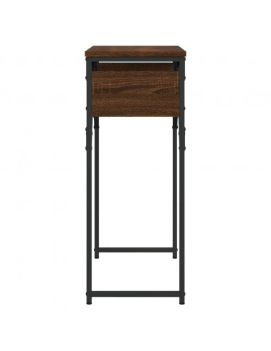 Tavolo Consolle Ripiano Rovere Marrone 75x30x75cm Multistrato