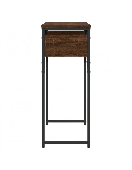 Tavolo Consolle Ripiano Rovere Marrone 75x30x75cm Multistrato
