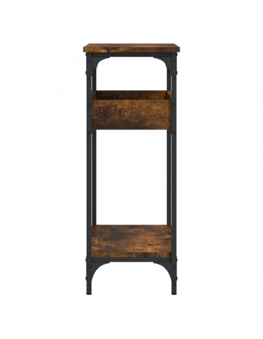 Tavolo Consolle Ripiano Rovere Fumo 75x29x75 Legno Multistrato