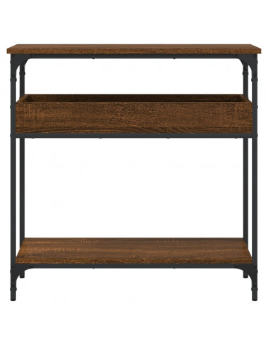 Tavolo Consolle Ripiano Rovere Marrone 75x29x75cm Multistrato