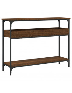 Tavolo Consolle Ripiano Rovere Marrone 100x29x75cm Multistrato 2