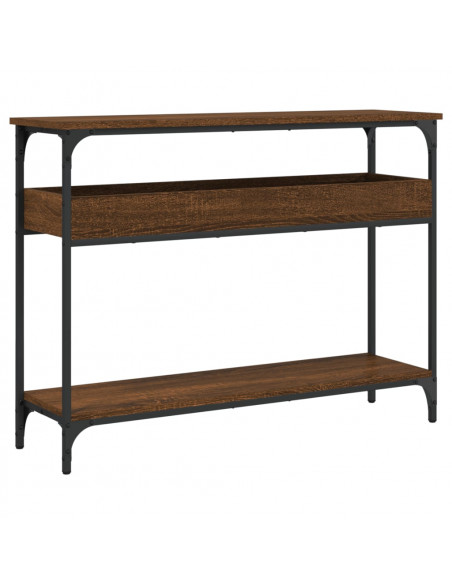 Tavolo Consolle Ripiano Rovere Marrone 100x29x75cm Multistrato