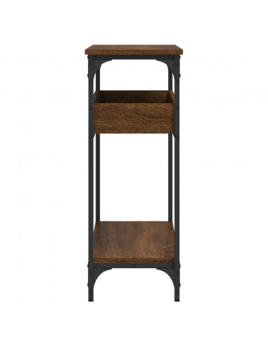 Tavolo Consolle Ripiano Rovere Marrone 100x29x75cm Multistrato