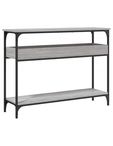 Tavolo Consolle Ripiano Grigio Sonoma 100x29x75cm Multistrato
