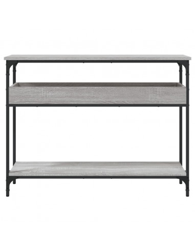 Tavolo Consolle Ripiano Grigio Sonoma 100x29x75cm Multistrato