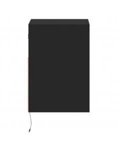 Mobili TV a Parete con Luci LED 2pz Neri 41x31x45 cm 2