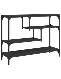 Tavolino Consolle Nero 100x30x75 cm in Legno Multistrato 2