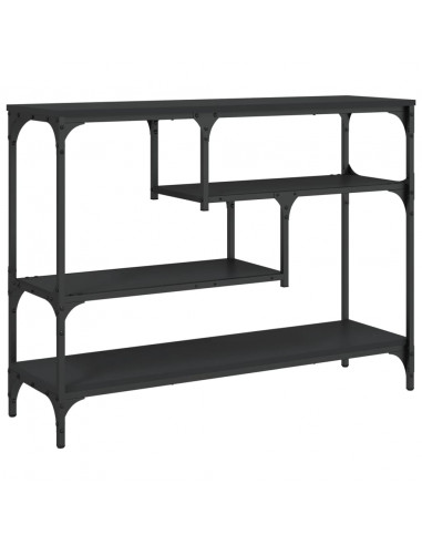 Tavolino Consolle Nero 100x30x75 cm in Legno Multistrato