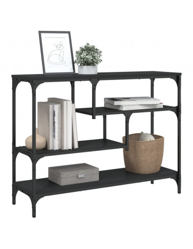 Tavolino Consolle Nero 100x30x75 cm in Legno Multistrato
