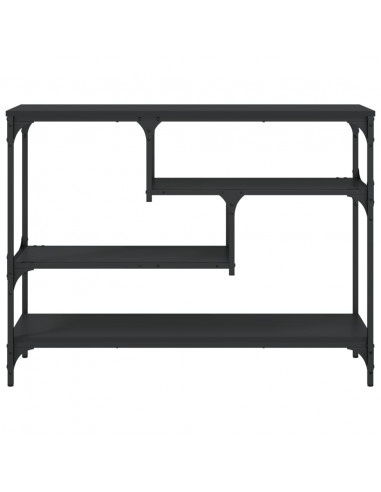 Tavolino Consolle Nero 100x30x75 cm in Legno Multistrato