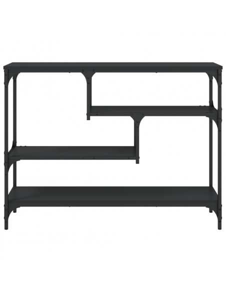 Tavolino Consolle Nero 100x30x75 cm in Legno Multistrato