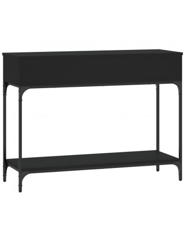 Tavolino Consolle Nero 100x34,5x75 cm in Legno Multistrato