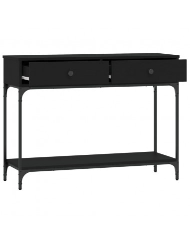 Tavolino Consolle Nero 100x34,5x75 cm in Legno Multistrato