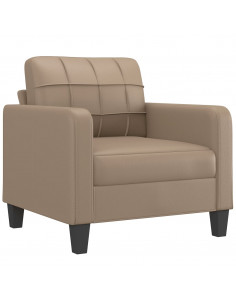 Set di Divani 4 pz con Cuscini cappuccino in Similpelle 2