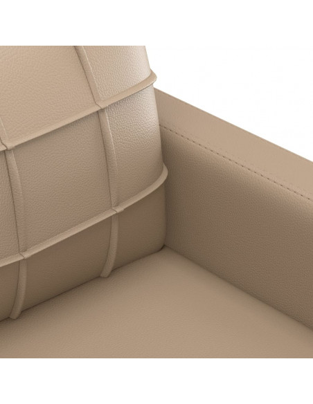 Set di Divani 4 pz con Cuscini Cappuccino in Similpelle