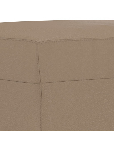 Set di Divani 4 pz con Cuscini Cappuccino in Similpelle