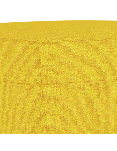 Set di Divani 4 pz con Cuscini Giallo Chiaro in Tessuto