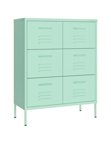 Cassettiera Menta 80x35x101,5 cm in Acciaio