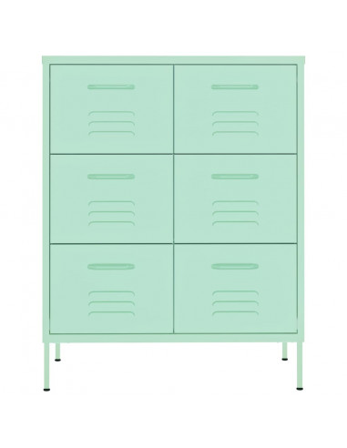 Cassettiera Menta 80x35x101,5 cm in Acciaio