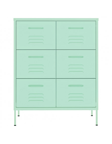 Cassettiera Menta 80x35x101,5 cm in Acciaio