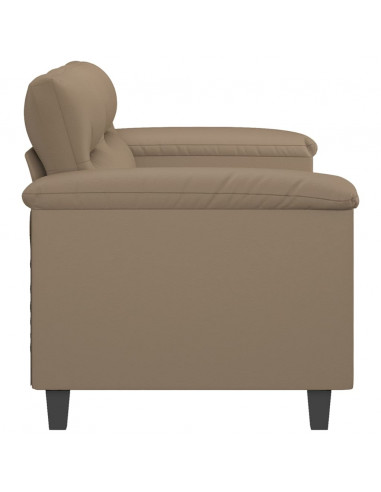 Divano a 2 Posti Cappuccino 140 cm in Similpelle