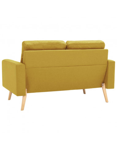 Set Divani 2 pz in Tessuto Giallo