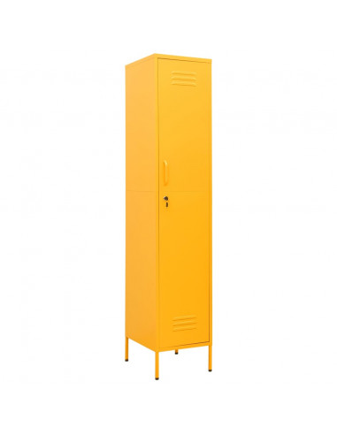 Armadio Giallo Senape 35x46x180 cm in Acciaio