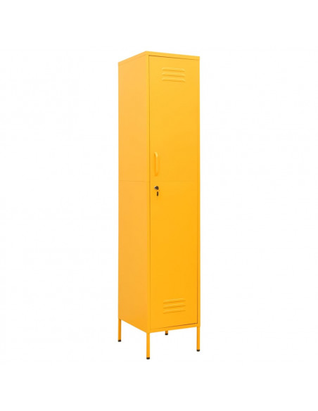 Armadio Giallo Senape 35x46x180 cm in Acciaio