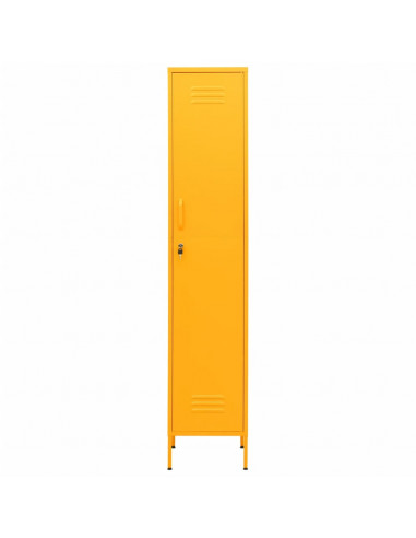 Armadio Giallo Senape 35x46x180 cm in Acciaio