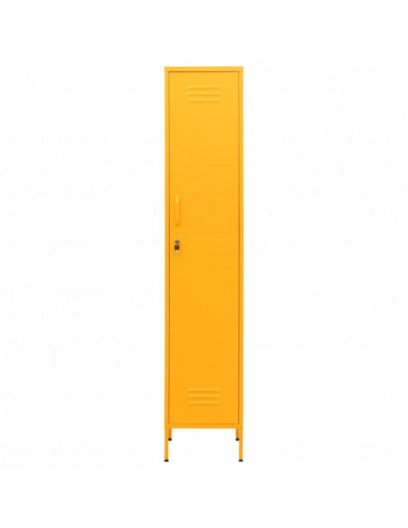 Armadio Giallo Senape 35x46x180 cm in Acciaio