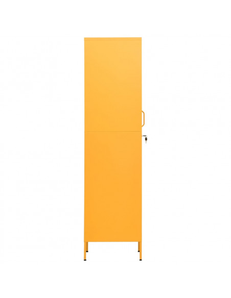 Armadio Giallo Senape 35x46x180 cm in Acciaio