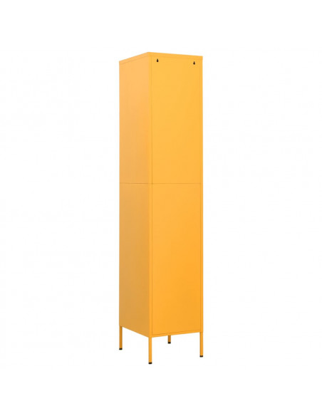 Armadio Giallo Senape 35x46x180 cm in Acciaio