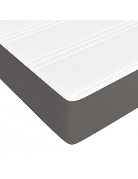 Materasso a Molle Grigio 90x190x20 cm in Similpelle