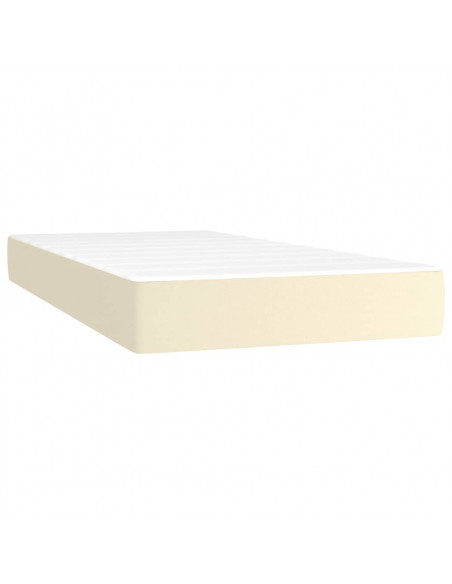 Materasso a Molle Insacchettate Crema 90x200x20cm in Similpelle