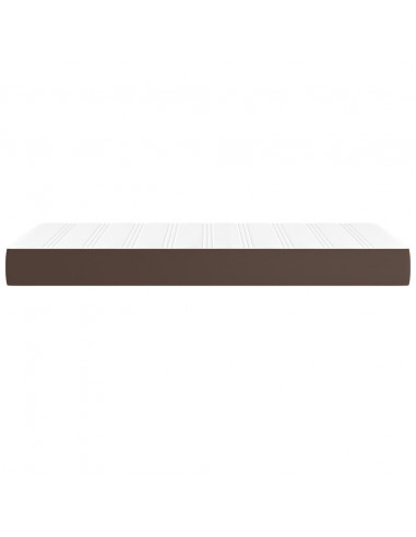 Materasso a Molle Marrone 90x200x20 cm in Similpelle