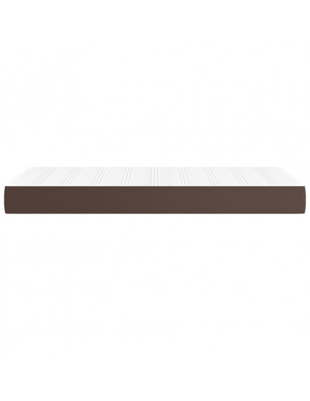 Materasso a Molle Marrone 90x200x20 cm in Similpelle