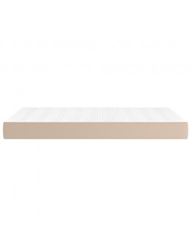 Materasso a Molle Insacchettate Rigidità Media Cappuccino 120x200x20 cm in Similpelle