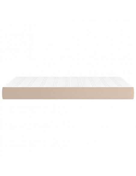Materasso a Molle Insacchettate Rigidità Media Cappuccino 120x200x20 cm in Similpelle