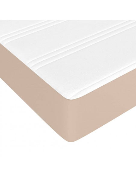Materasso a Molle Insacchettate Rigidità Media Cappuccino 120x200x20 cm in Similpelle