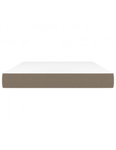 Materasso a Molle Grigio Tortora 140x190x20 cm in Tessuto