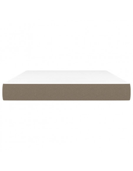 Materasso a Molle Grigio Tortora 140x190x20 cm in Tessuto