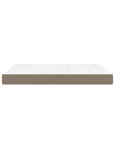 Materasso a Molle Grigio Tortora 140x190x20 cm in Tessuto