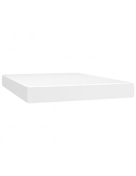 Materasso a Molle Bianco 140x190x20 cm in Similpelle