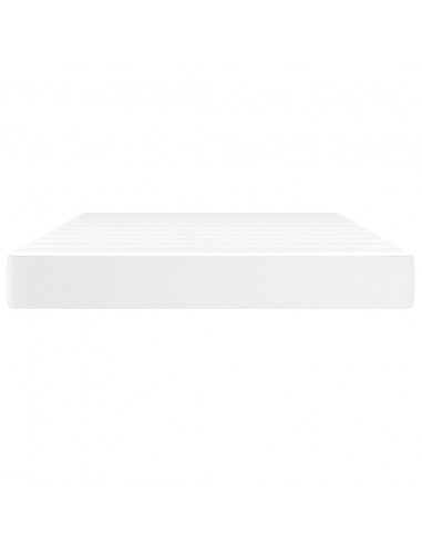 Materasso a Molle Bianco 140x190x20 cm in Similpelle