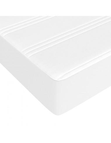 Materasso a Molle Bianco 140x190x20 cm in Similpelle
