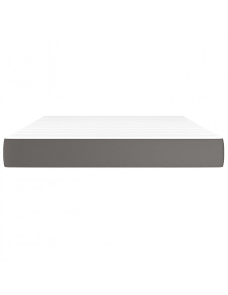 Materasso a Molle Grigio 140x200x20 cm in Similpelle